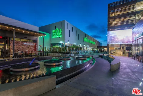 a view of a building and a street