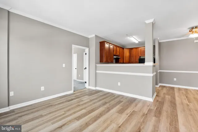 a view of a room with a garage