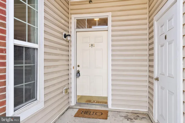 a view of front door of house