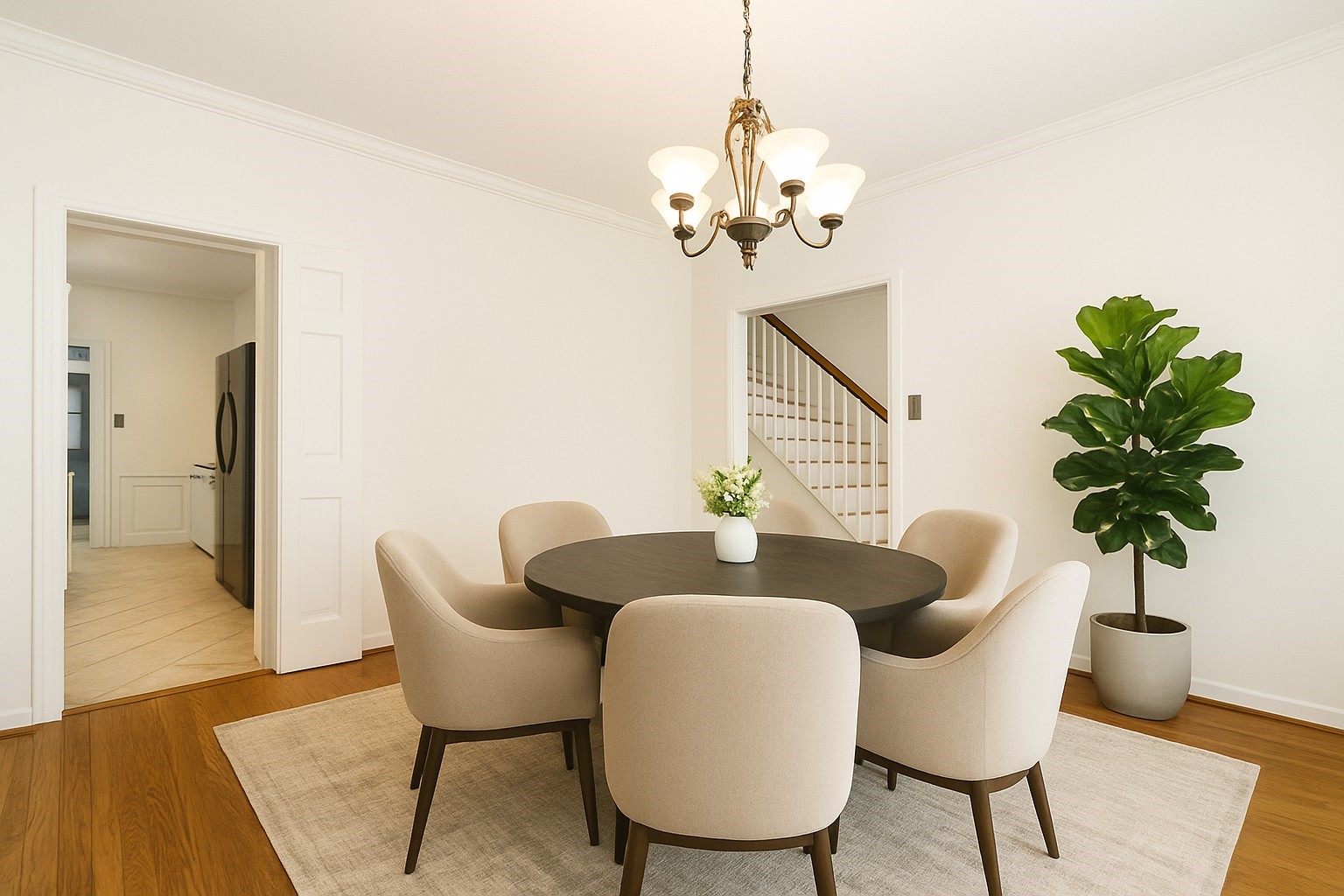 6403 Willow Pine Drive Spring, TX 77379 - Photo 11 of 40 View of the dining room with accent wall.