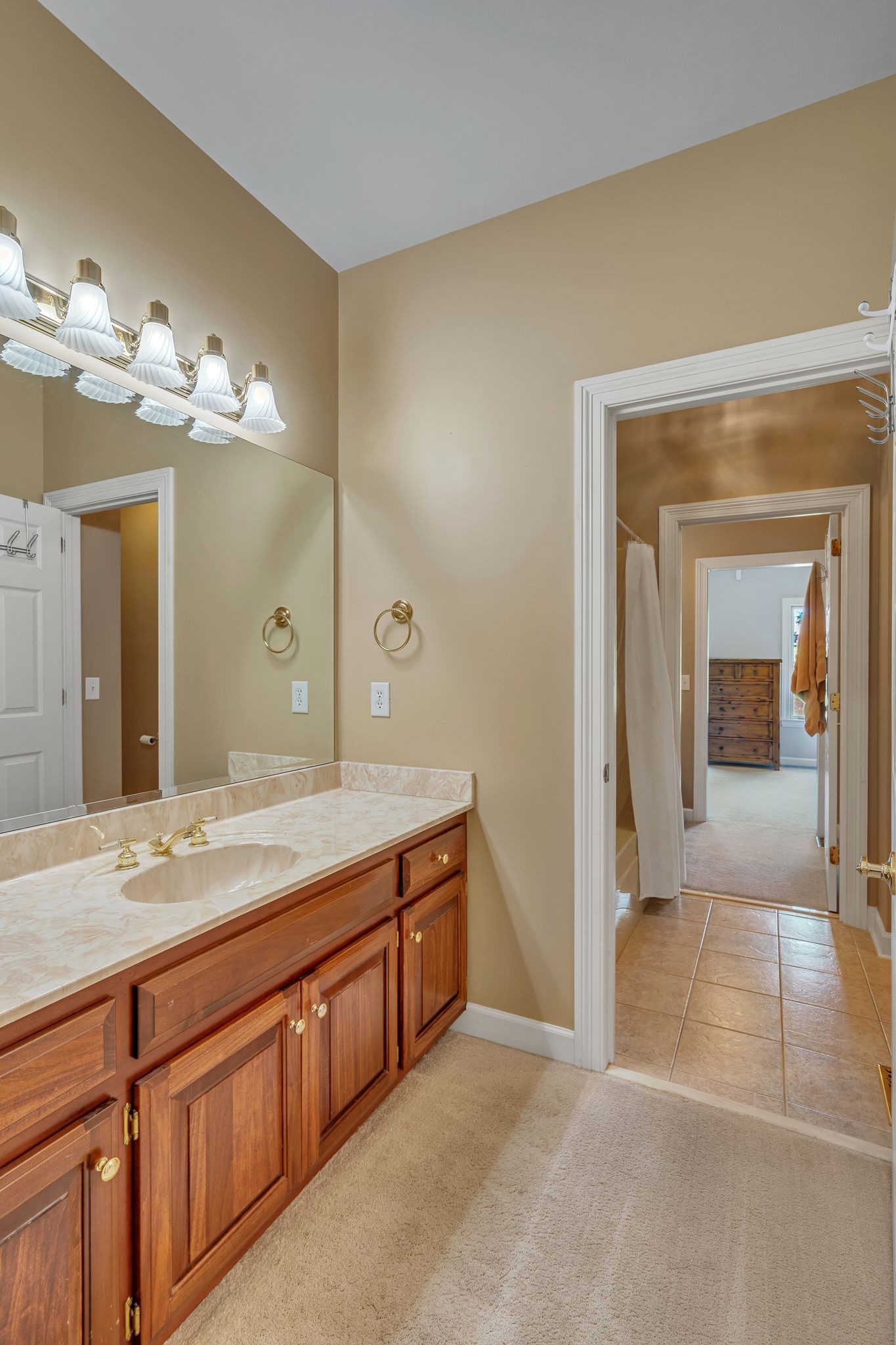 1651 Lawrence Lane Springfield, TN 37172 - Photo 39 of 56 a bathroom with a double vanity sink and a mirror