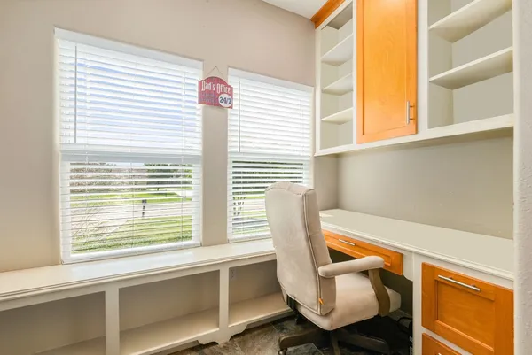 a view of a room and a window