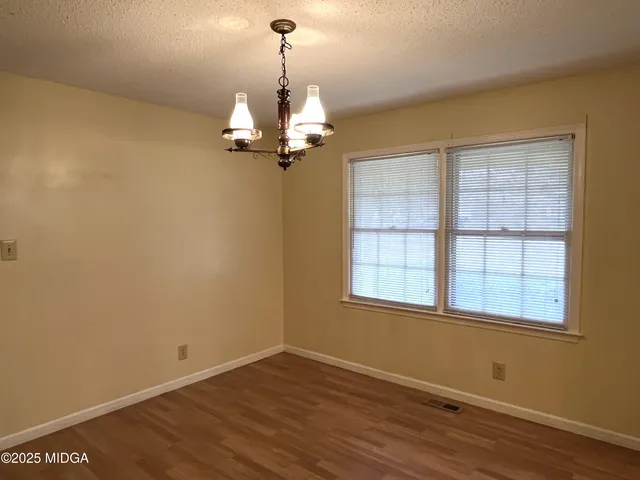 a view of a livingroom with a chandelier