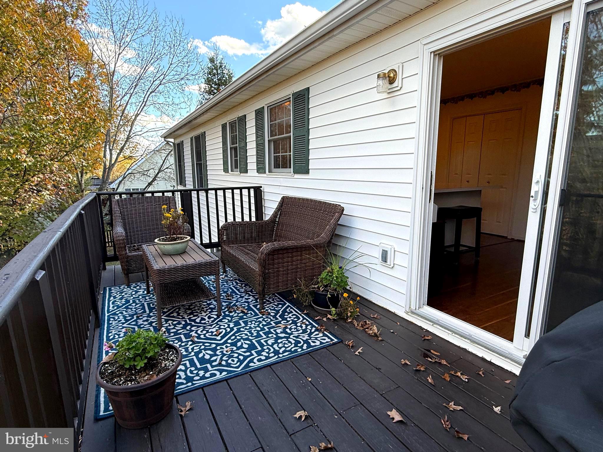 51 Finch Lane Falling Waters, WV 25419 - Photo 31 of 37 a view of balcony with chairs and wooden floor