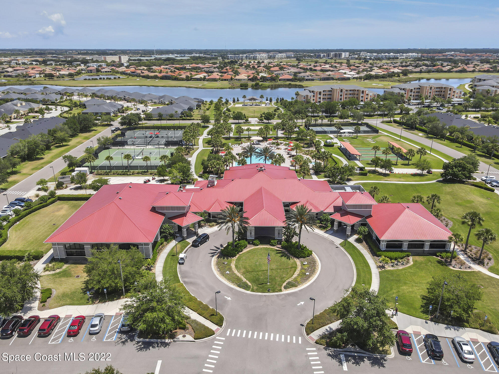 3151 Le Conte Street Melbourne, FL 32940 - Photo 5 of 30 an aerial view of a swimming pool and mountain