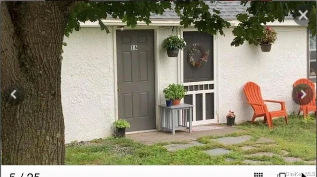 an aerial view of a backyard