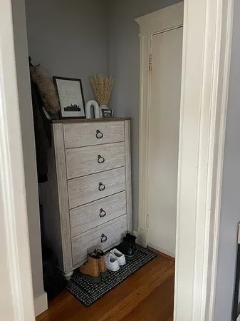 a view of a closet