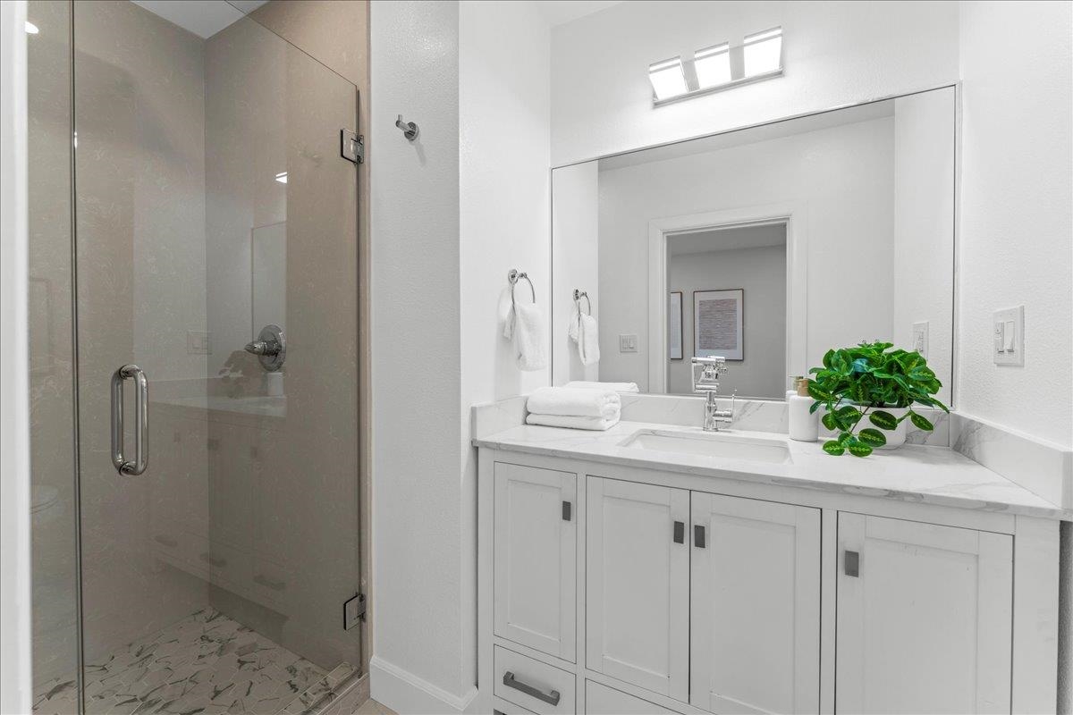 2717 Mabel Street Berkeley, CA 94702 - Photo 40 of 59 Full bathroom with a shower stall and vanity