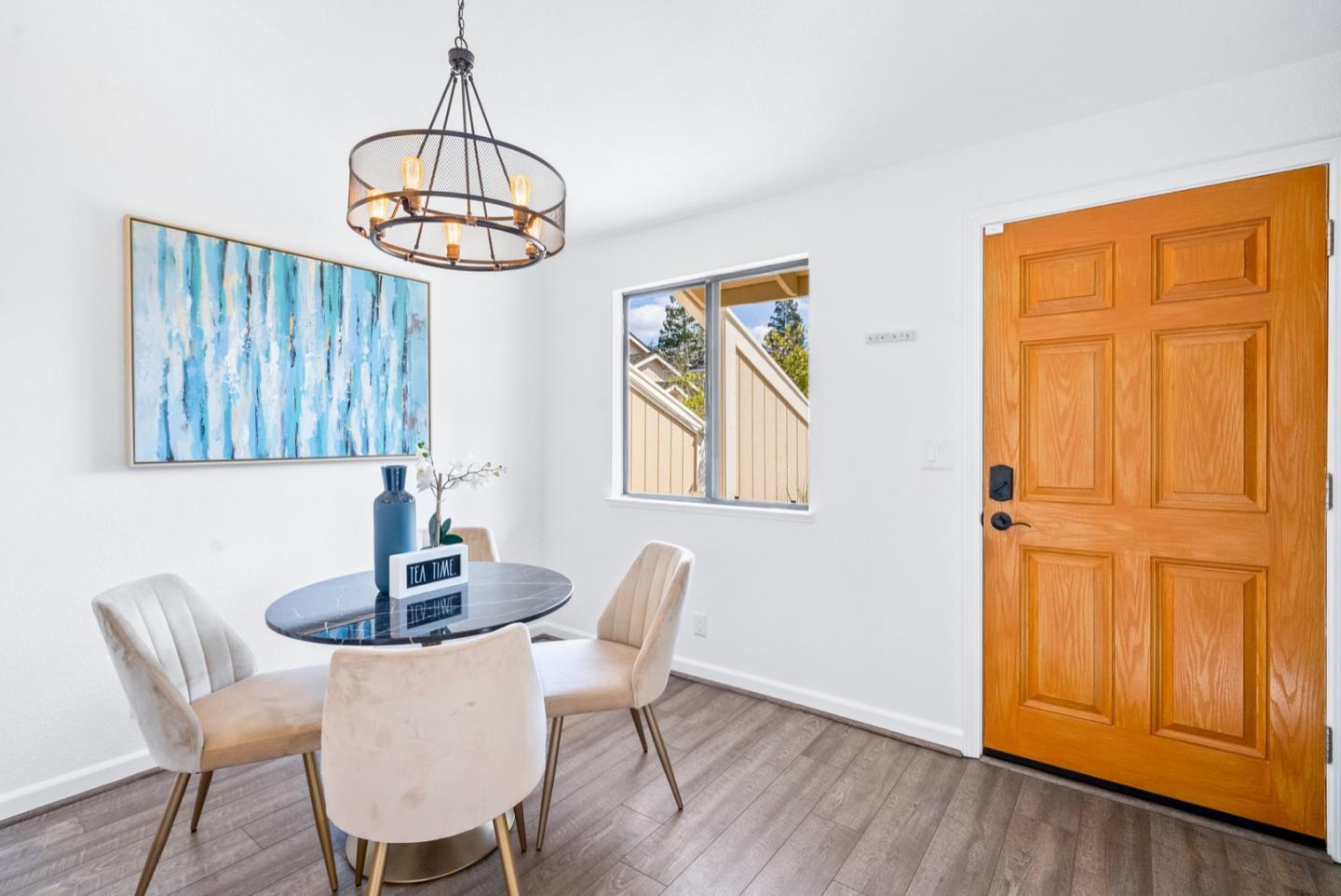 2863 South Bascom Avenue, Unit 804 Campbell, CA 95008 - Photo 7 of 28 a view of a dining room with furniture wooden floor and chandelier