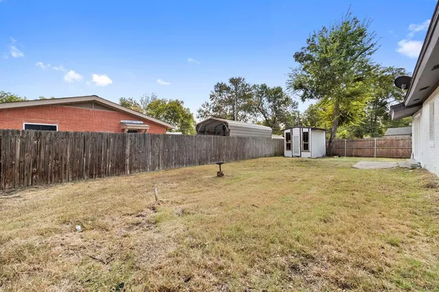 a backyard of a house
