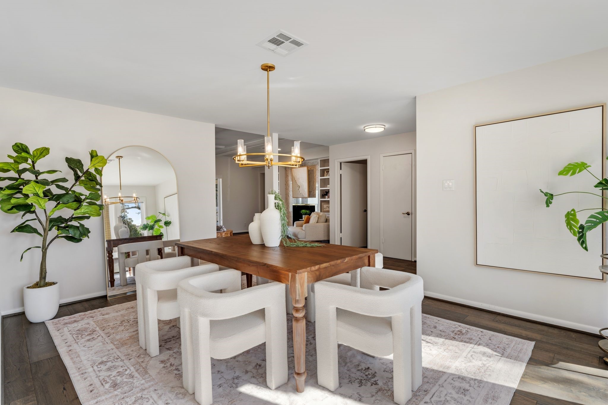 5706 Ariel Street Houston, TX 77096 - Photo 4 of 31 Generous dining space, framed by beautiful windows and perfect for a large dining table and entertaining.