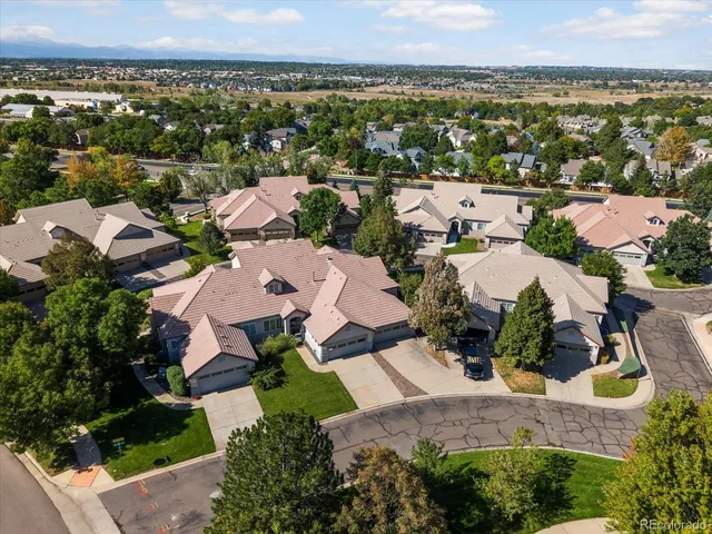 an aerial view of multiple house