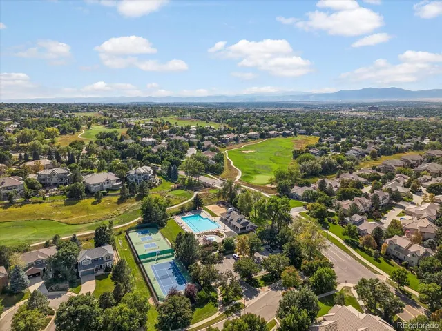 an aerial view of residential building with outdoor space
