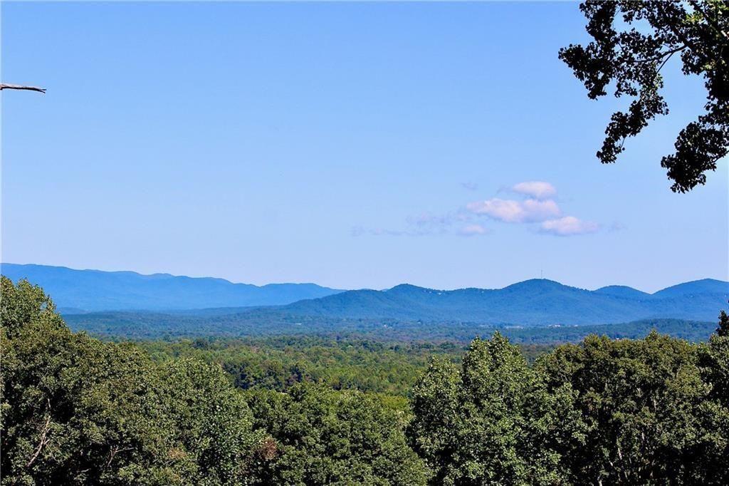 a view of an outdoor space and mountain view