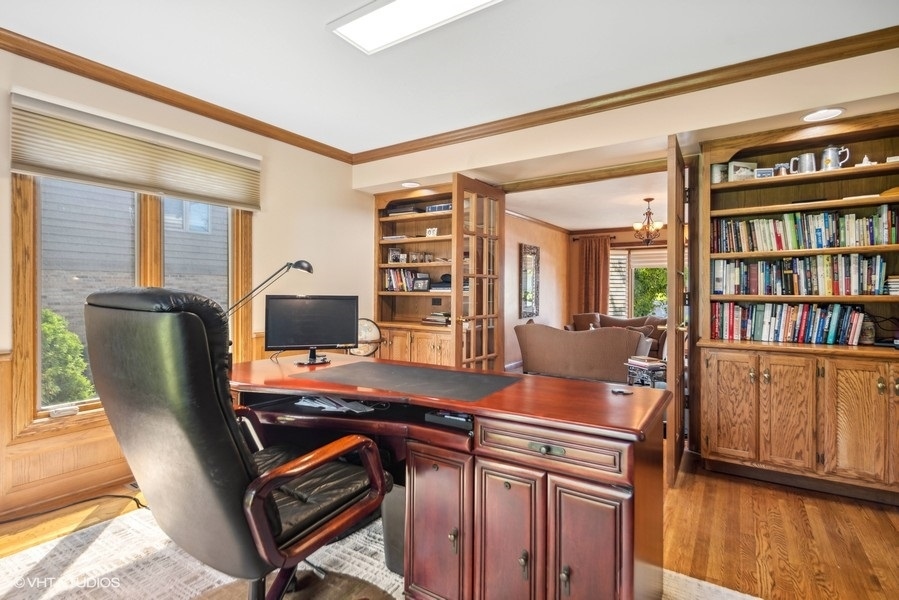 467 81st Street Burr Ridge, IL 60527 - Photo 14 of 45 a workspace with furniture and wooden floor