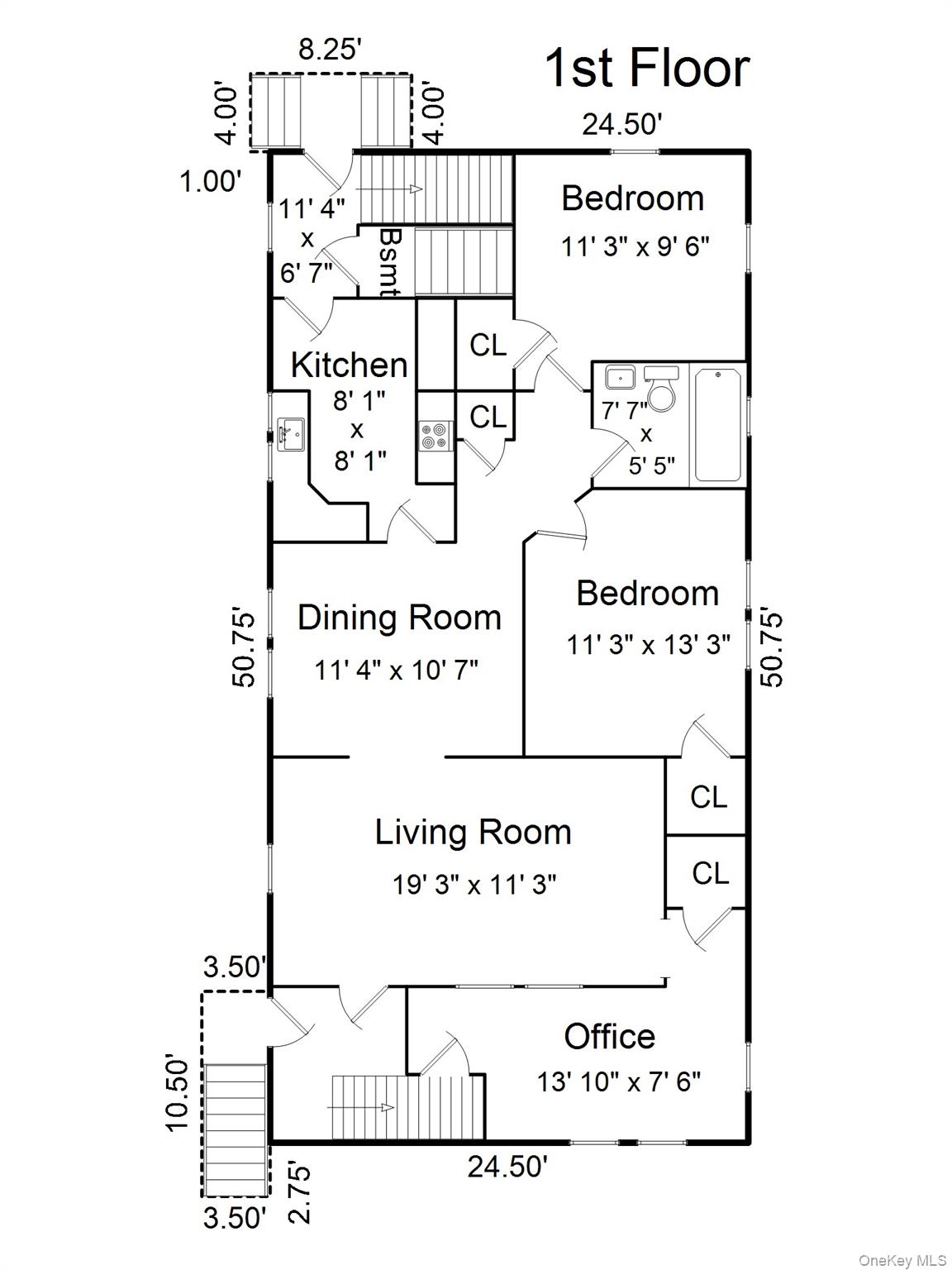 42 Crestview Street New Rochelle, NY 10801 - Photo 6 of 8 1st floor plan