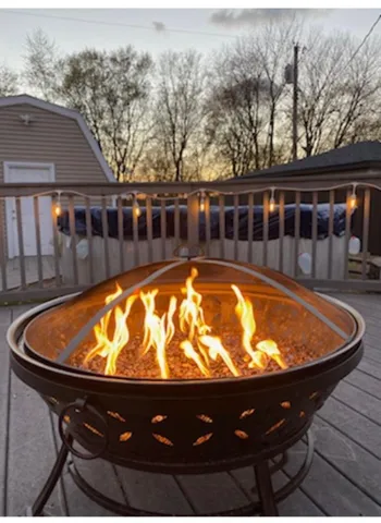 a view of swimming pool with seating space