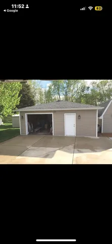 a view of a terrace with a bench