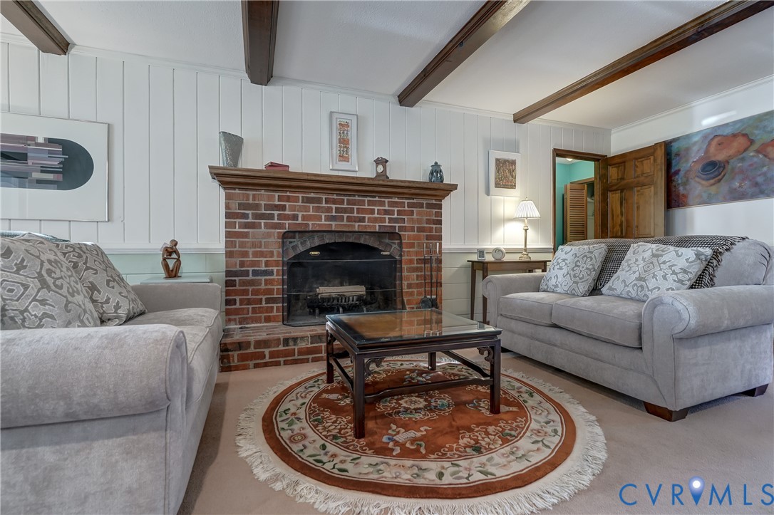 8623 Brown Summit Road North Chesterfield, VA 23235 - Photo 13 of 43 Wood burning FP. Hardwood under carpet.