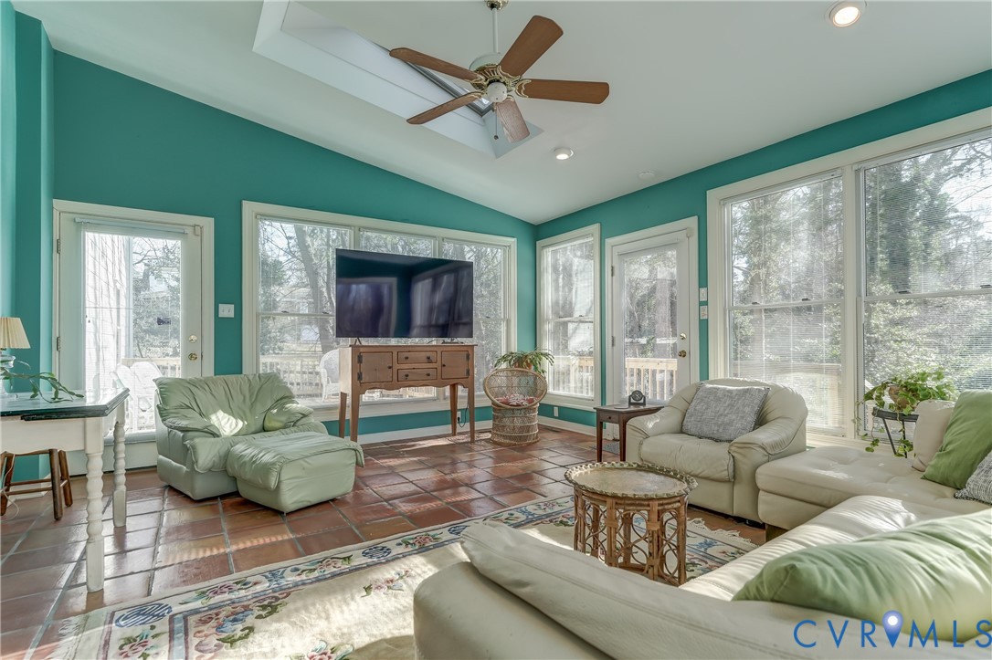 8623 Brown Summit Road North Chesterfield, VA 23235 - Photo 5 of 43 304 s.f. sunroom facing wooded rear. Terra-cotta t