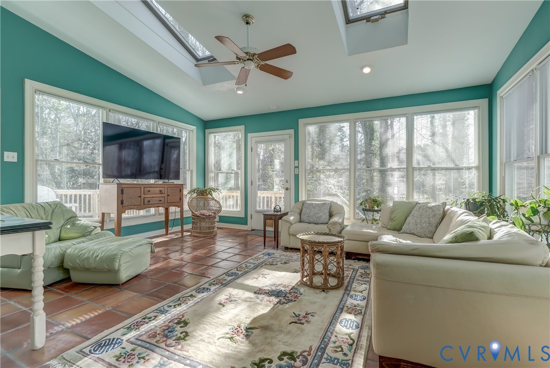 8623 Brown Summit Road North Chesterfield, VA 23235 - Photo 6 of 43 Terra-cotta tile flooring. Skylights with motorize