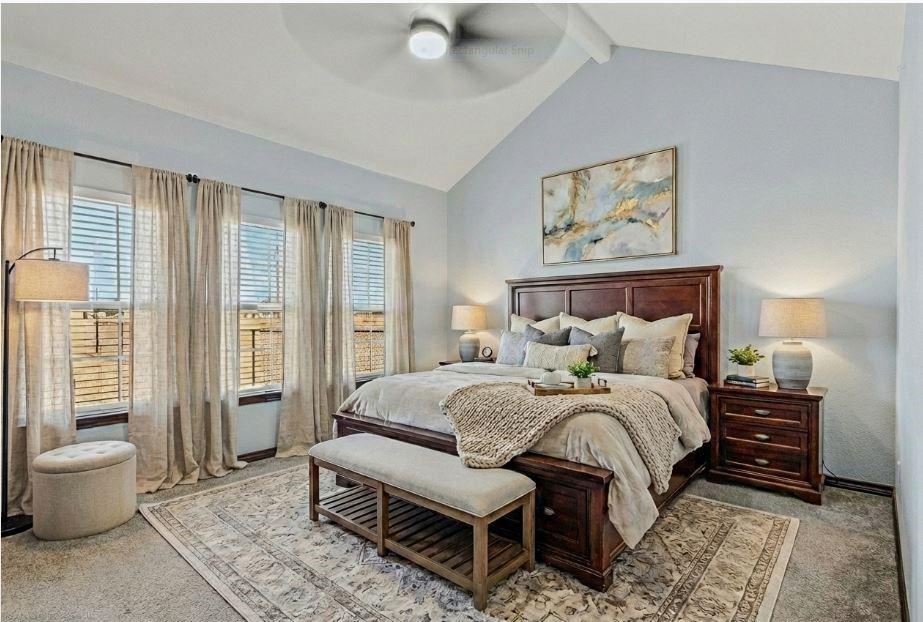 1384 County Road 1235 Point, TX 75472 - Photo 20 of 31 a bedroom with a large bed and a large window