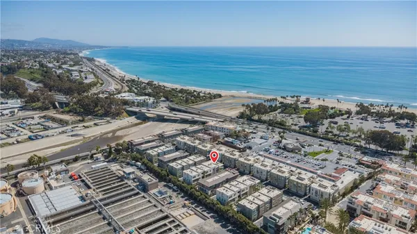 a city view with nearby beach