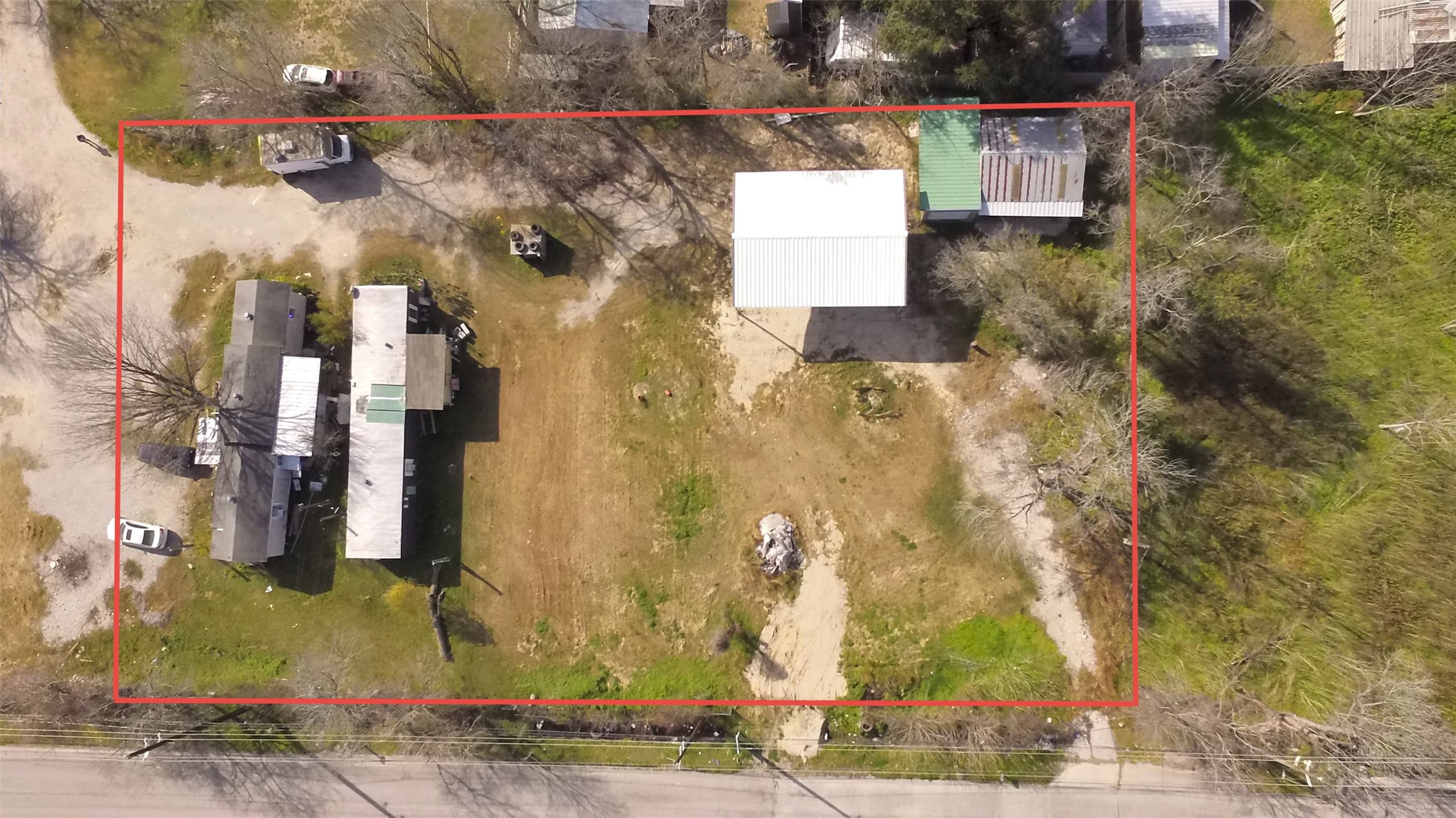 a bird view of a house