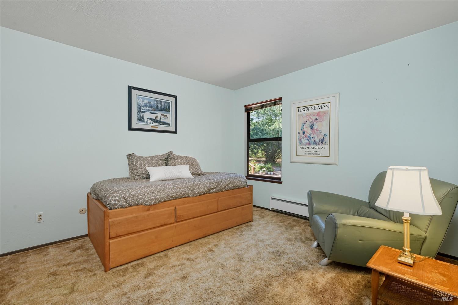 2487 Olivet Road Santa Rosa, CA 95401 - Photo 28 of 45 a spacious bedroom with a bed and a couch