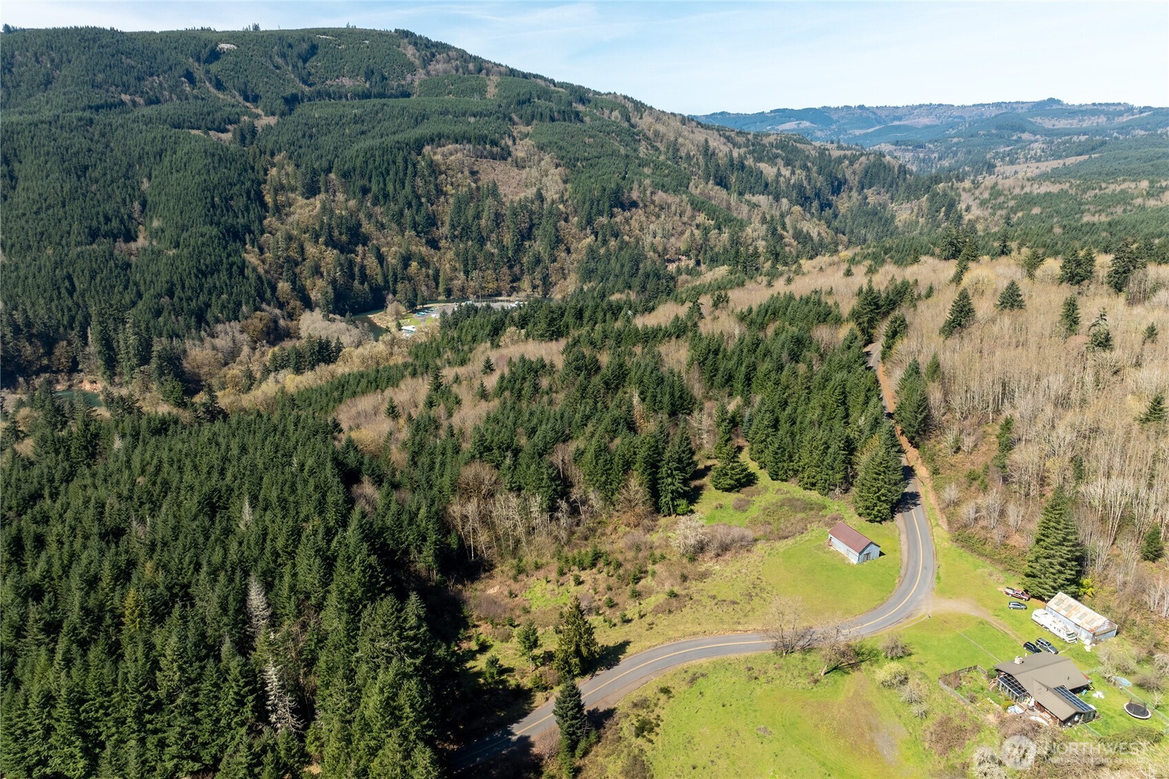 727 Greenwood Road Kalama, WA 98625 - Photo 17 of 17 a view of a forest with a mountain