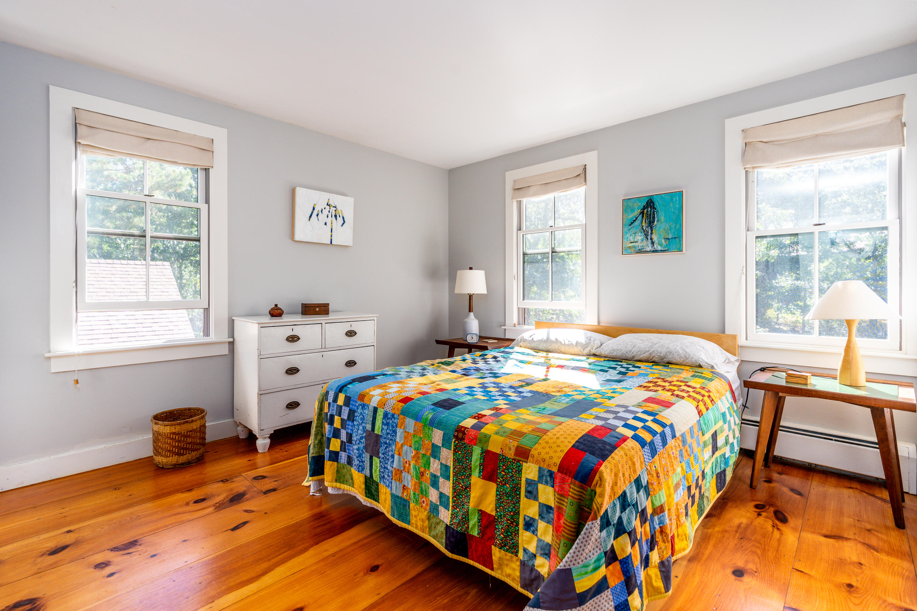 16 Meadow View Wellfleet, MA 02667 - Photo 17 of 36 a bedroom with a bed and a table in it