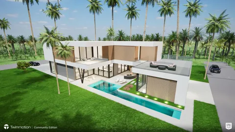 a view of an house with backyard and a patio