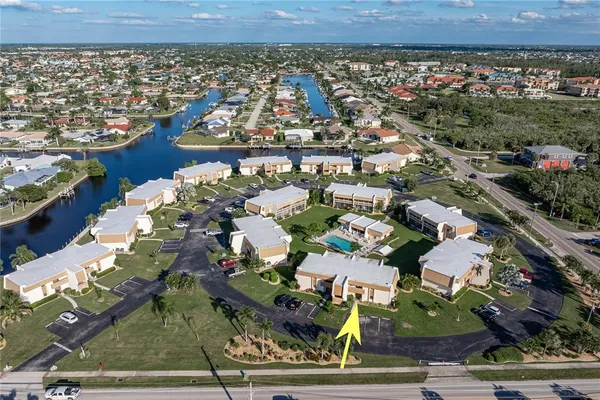 an aerial view of a city