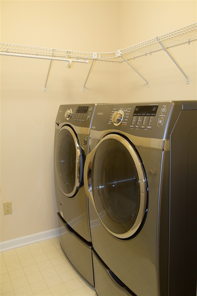 72 Willow Way Road Barboursville, VA 22923 - Photo 35 of 50 Just outside the master suite on the top floor is the laundry room. Wire shelves hold cleaning supplies Put the laundry on hangers right away and hang on the clothing rods.