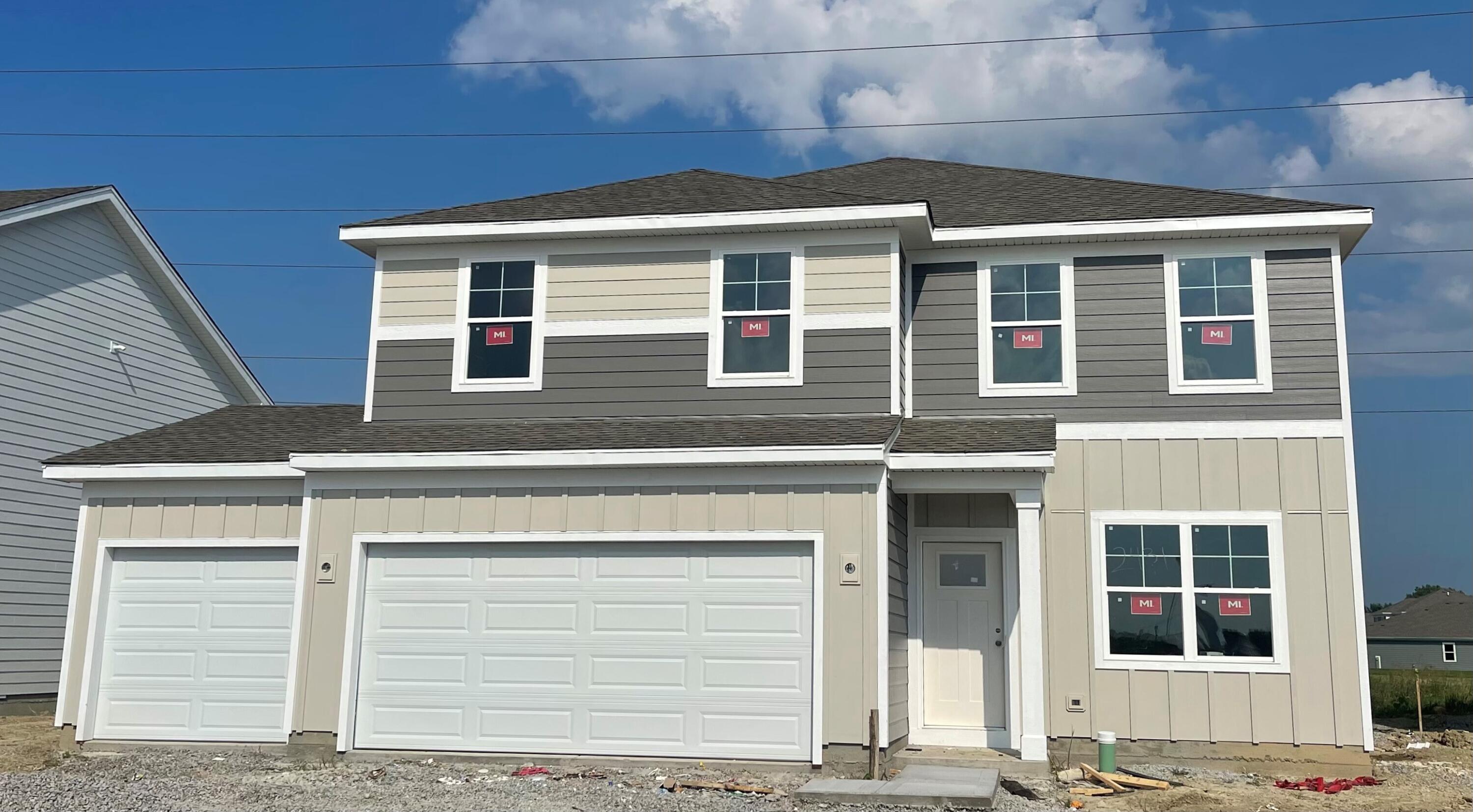 a front view of a house