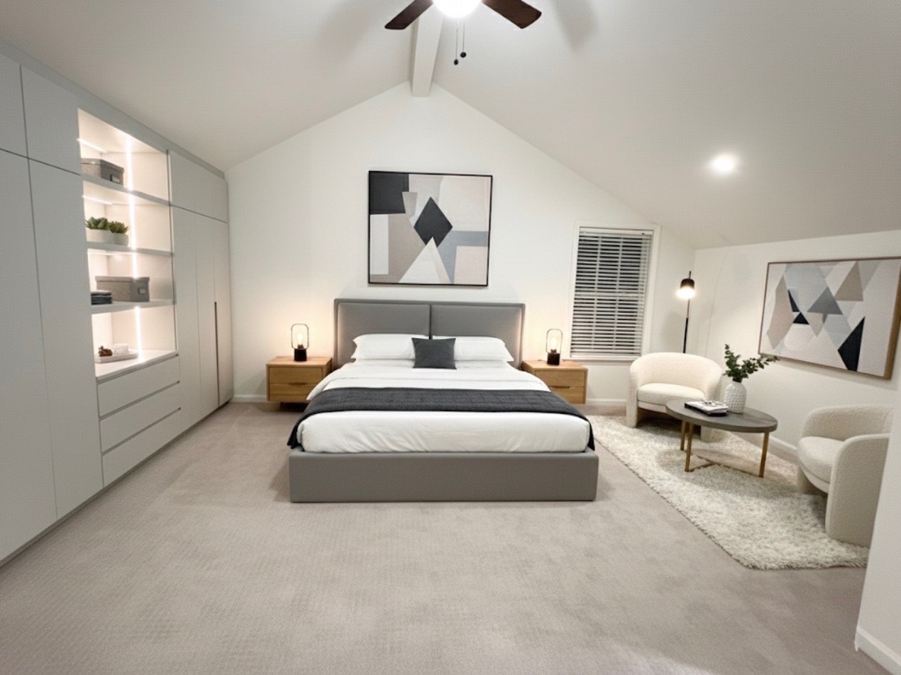 8806 El Rey Boulevard Austin, TX 78737 - Photo 35 of 38 a spacious bedroom with a bed and window