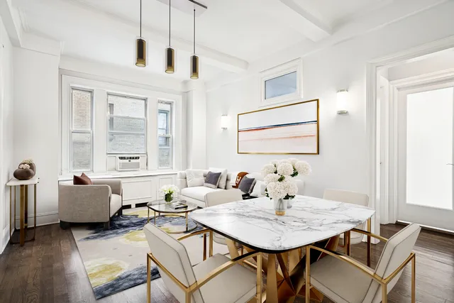 a picture of a park with furniture and a window