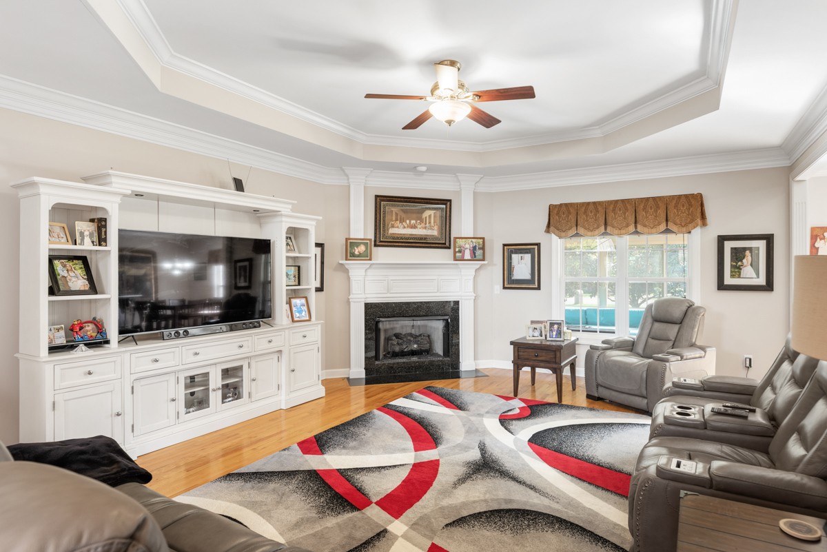 105 Robin Point Gallatin, TN 37066 - Photo 16 of 59 a living room with furniture a flat screen tv and a fireplace