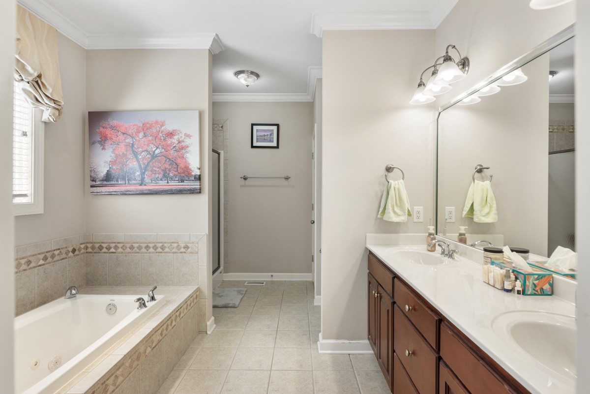 105 Robin Point Gallatin, TN 37066 - Photo 30 of 59 a bathroom with a tub a sink and mirror