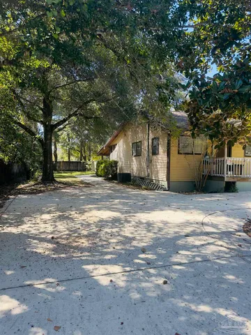 a view of a house with a outdoor space