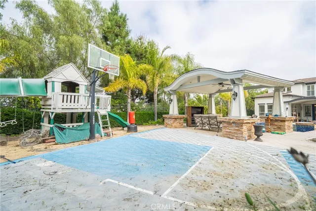 a view of outdoor space yard deck patio and swimming pool