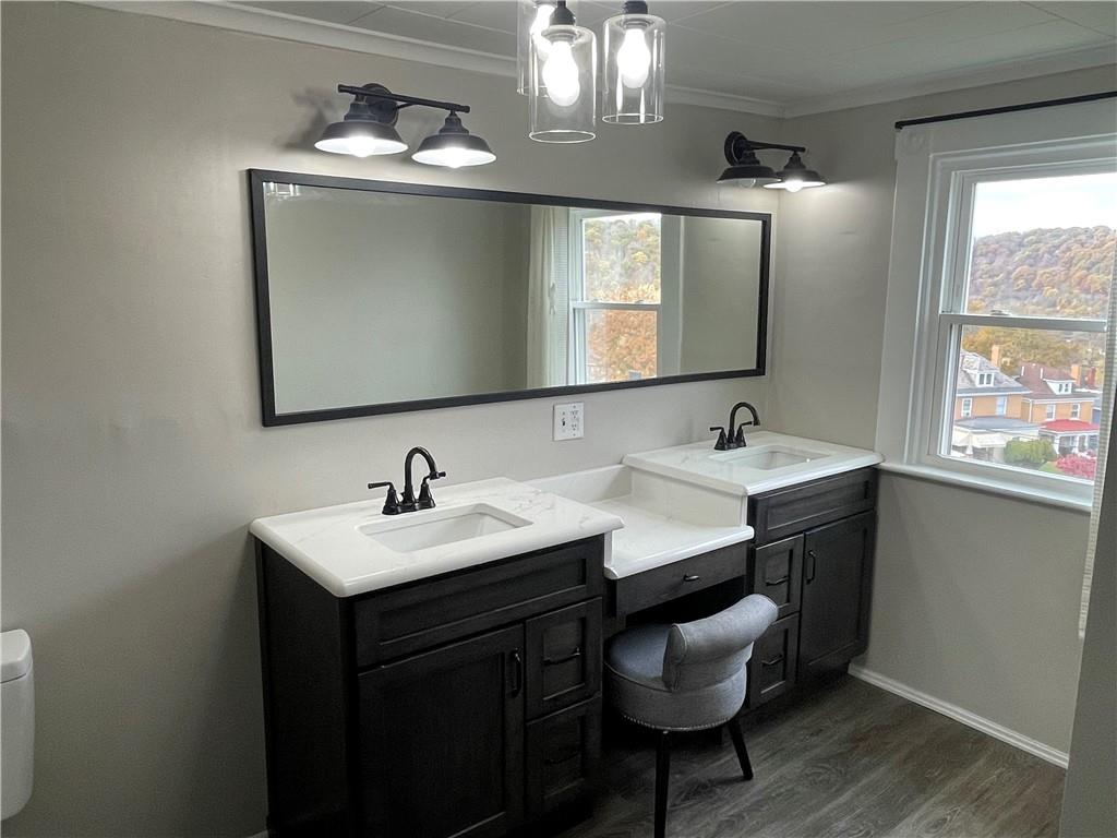624 4th Street Monongahela, PA 15063 - Photo 21 of 29 a bathroom with a sink and a mirror