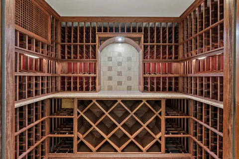 a view of a wooden building