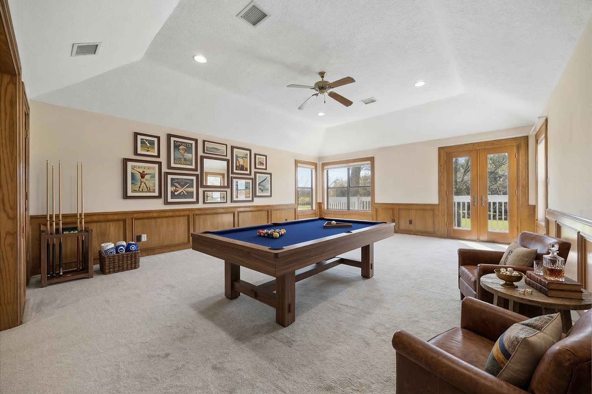 1707 Rambling Stone Drive Richmond, TX 77406 - Photo 23 of 42 LARGE GAMEROOM WITH PLUSH CARPET, RECESSED LIGHTING, AND A DRAMATIC VAULTED CEILING. ***Virtually Staged.