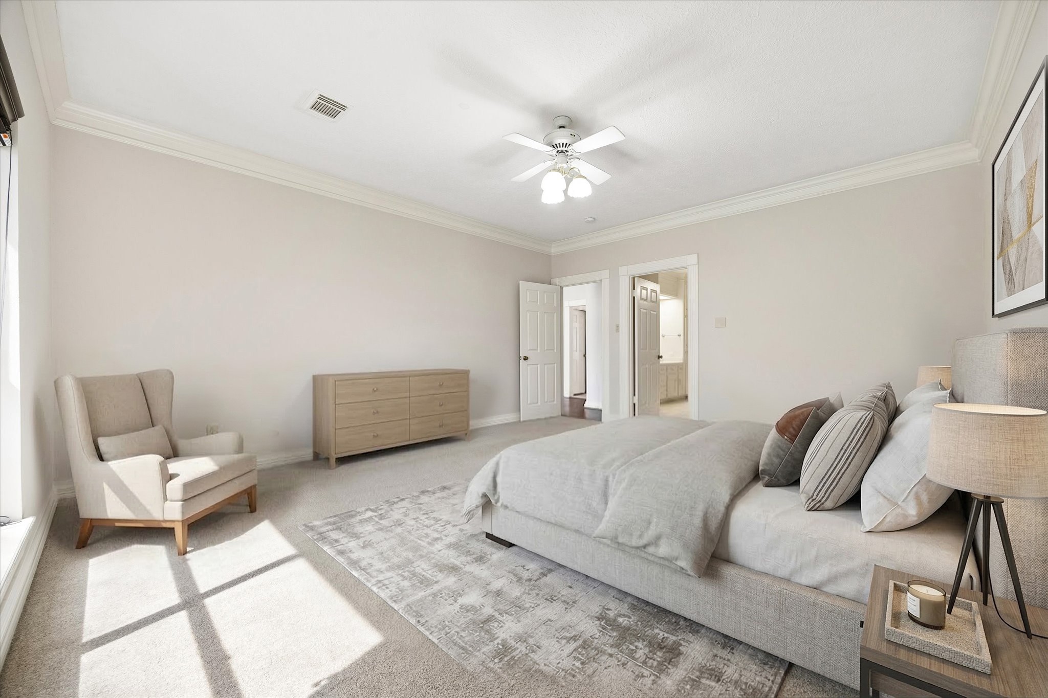 1707 Rambling Stone Drive Richmond, TX 77406 - Photo 25 of 42 a bedroom with a bed and a chair