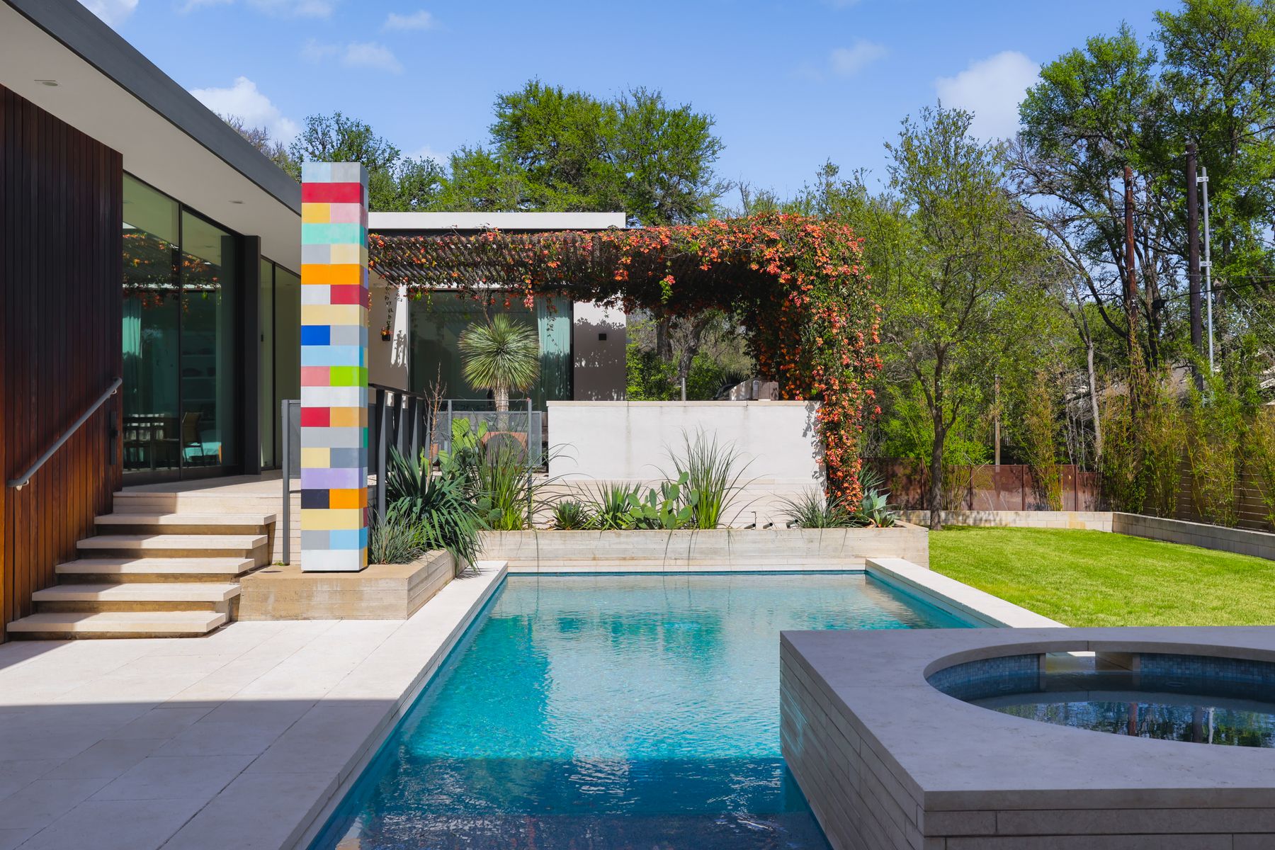 303 Farley Trail Austin, TX 78746 - Photo 14 of 18 a view of outdoor space yard swimming pool and patio