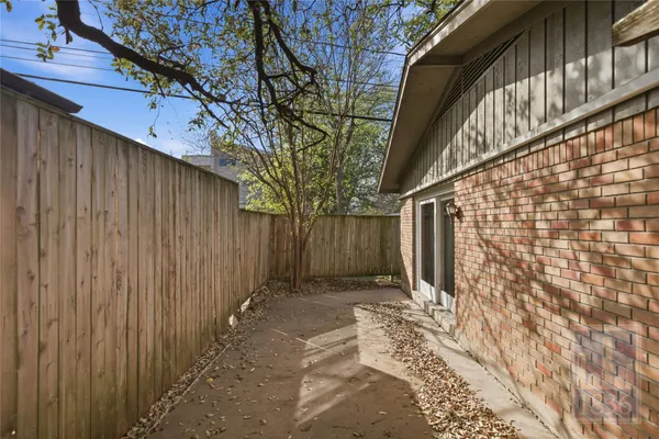 a backyard of a house