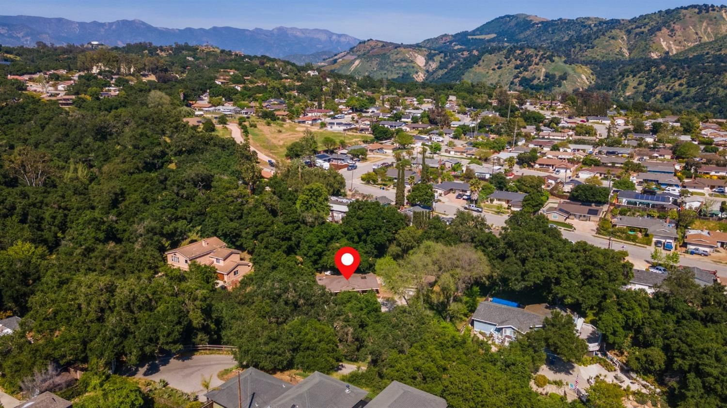 80 High Street Oak View, CA 93022 - Photo 46 of 93 an aerial view of a house with a yard
