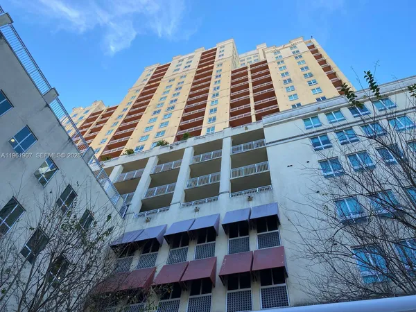 a front view of a building