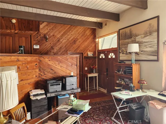 a room with furniture